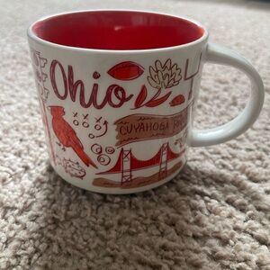 Ohio Themed Red and White Mug